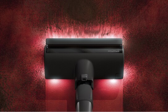 Un aspirateur avec lampes LED