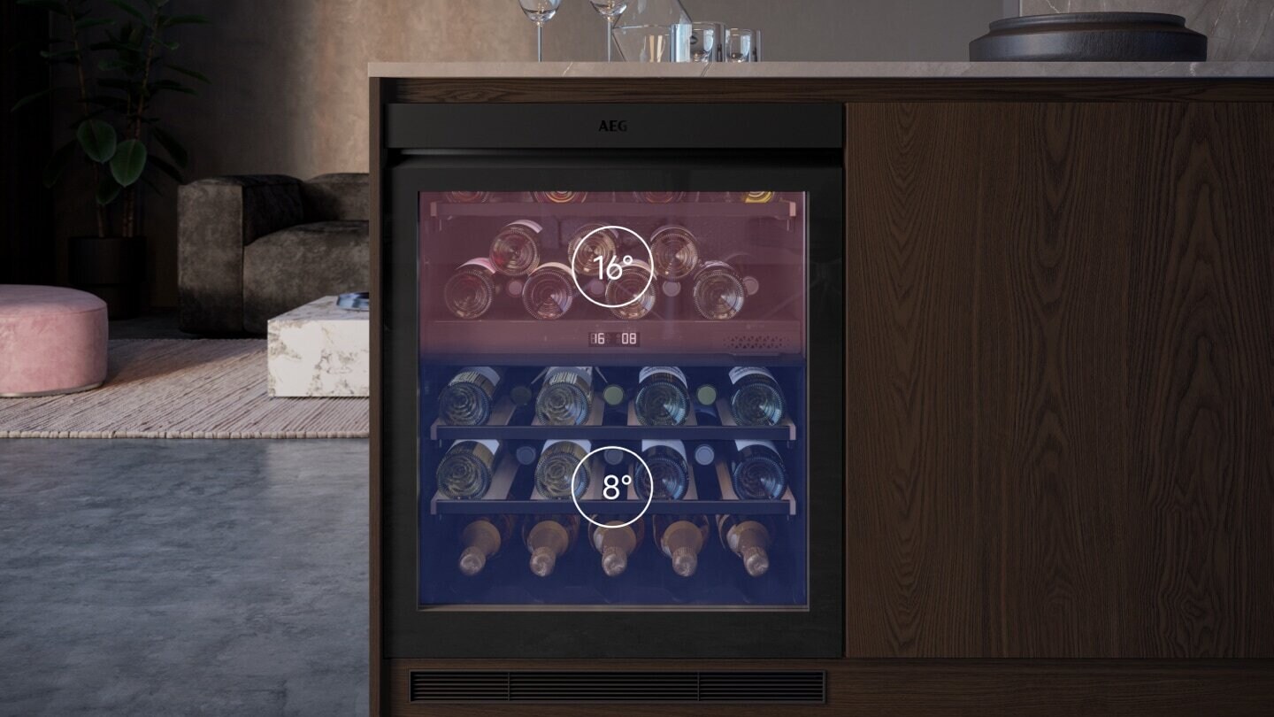 Cave à vin AEG dans une cuisine
