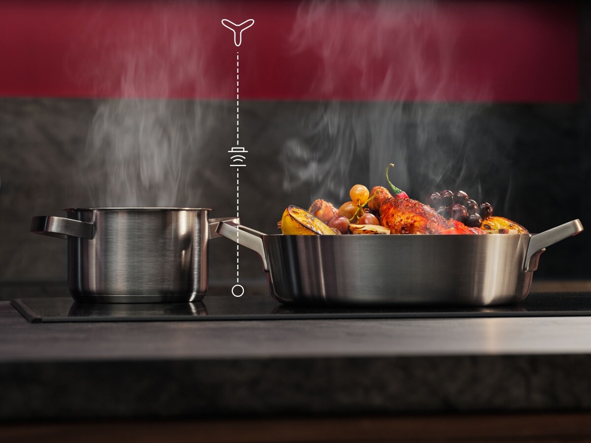 Hotte cheminée avec Hob2Hood®