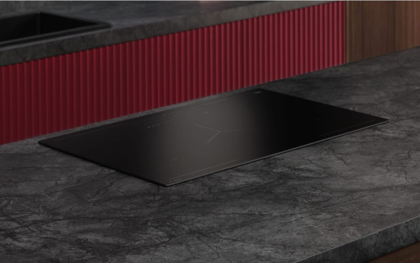 Une taque à induction SaphirMatt® d'AEG